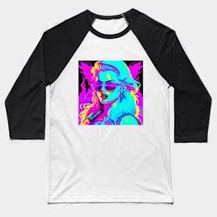 "Vintage Psychedelia: Unique, Colorful, and Mesmerizing Designs" Baseball T-Shirt